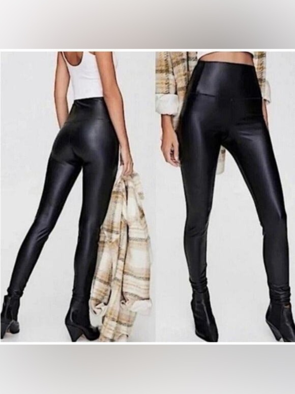 Aritzia Daria High-Waist Black Faux Leather Leggings - Women